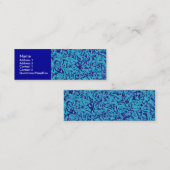 Blauer Impressionismus Mini Visitenkarte (Vorne/Hinten)