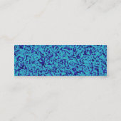 Blauer Impressionismus Mini Visitenkarte (Rückseite)