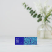 Blauer Impressionismus Mini Visitenkarte (Stehend Vorderseite)