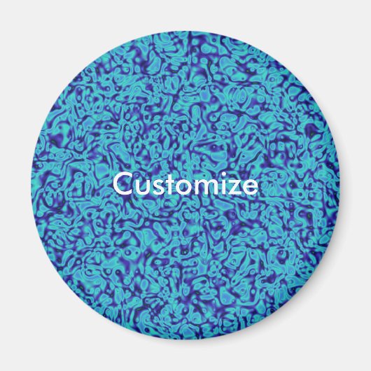 Blauer Impressionismus - Vorlage Magnet (Vorne)