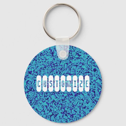 Blauer Impressionismus - Vorlage Schlüsselanhänger (Vorderseite)