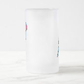 Blauer Inder Ringneck Mattglas Bierglas (Mittel)