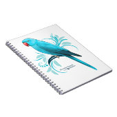 Blauer Inder Ringneck Papagei Notizblock (Rechte Seite)