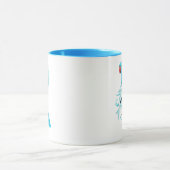 Blauer Inder Ringneck Papagei Tasse (Zentrum)