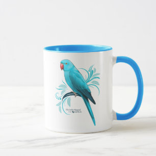 Blauer Inder Ringneck Papagei Tasse