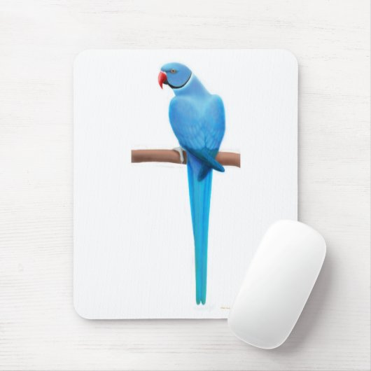 Blauer Inder Ringneck Parrakeet Mousepad (Mit Mouse)
