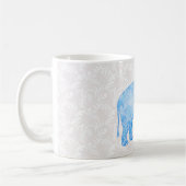 Blauer indischer Muster-Elefant Kaffeetasse (Links)
