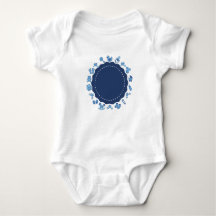 Blauer, individualisierbarer Babyentwurf