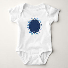 Blauer, individualisierbarer Babyentwurf Baby Strampler
