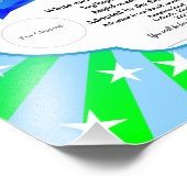 Blauer, individualisierbarer Begleiter-Adoption Fotodruck (Ecke)