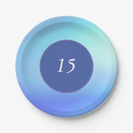 Blauer, individualisierbarer Papierträger Pappteller