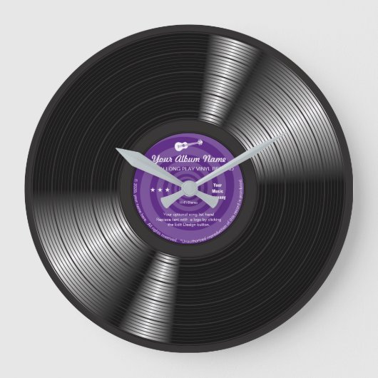 Blauer individualisierbarer Stein um die große Uhr (Vorderseite)