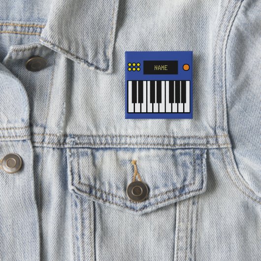 Blauer, individuell einstellbarer Piano-Keyboard-M Button (Beispiel)