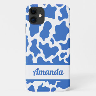Blauer Individuelle Name Kuh Druckmuster Case-Mate iPhone Hülle
