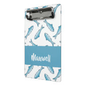 Blauer individuelle Name Mini Klemmbrett (Gewinkelt2)