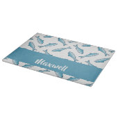 Blauer individuelle Name Schneidebrett (Ecke)