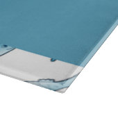 Blauer individuelle Name Schneidebrett (Ecke)