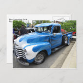 Blauer, individueller Lkw Postkarte (Vorne/Hinten)