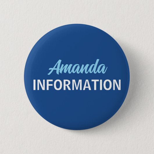 Blauer Informationshelfer Button (Vorderseite)