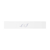 Blauer initialer Bauchband Einladungsbanderole (Flach)