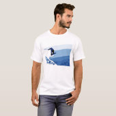 Blauer Internatsschüler T-Shirt (Vorne ganz)