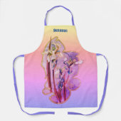 Blauer Ire Blumenkunst gestresst Personalisiert Schürze (Vorderseite)