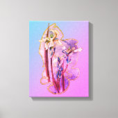 Blauer Ire florale Kunst erschüttert Leinwanddruck (Vorderseite)