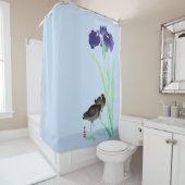 Blauer Iren und Mauren von Ohara Koson Duschvorhang (Beispiel)