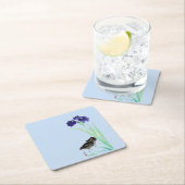 Blauer Iren und Mauren von Ohara Koson Rechteckiger Pappuntersetzer (Vor Ort)