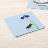 Blauer Iren und Mauren von Ohara Koson Rechteckiger Pappuntersetzer (angewinkelt)