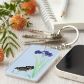 Blauer Iren und Mauren von Ohara Koson Schlüsselanhänger (Vorderseite rechts)