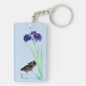 Blauer Iren und Mauren von Ohara Koson Schlüsselanhänger (Rückseite)