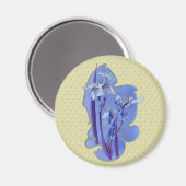 Blauer Iris-Blumenmuster-Magnet Magnet (Vorderseite/Rückseite)