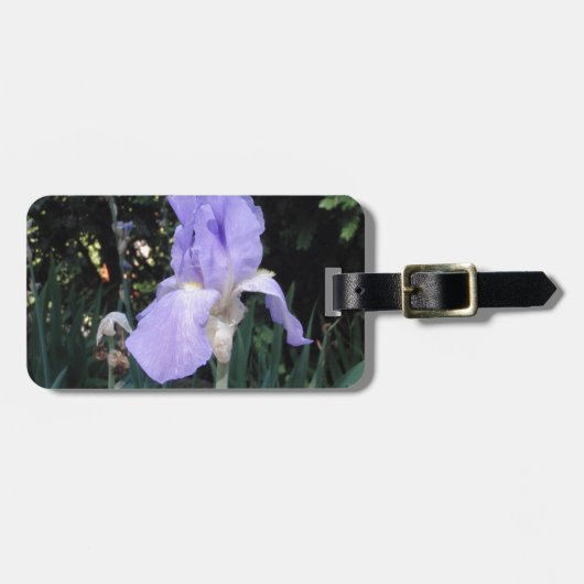 Blauer Iris Gepäckanhänger (Vorderseite horizontal)