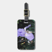 Blauer Iris Gepäckanhänger (Vorderseite vertikal)