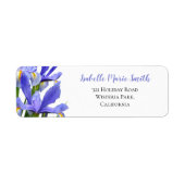 Blauer Irisch Hochzeit Moderne Rücksendeadresse (Vorne)