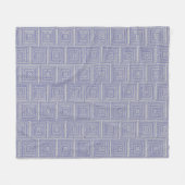 Blauer Irrgarten Fleecedecke (Vorderseite (Horizontal))