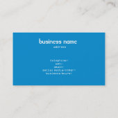 Blauer islamischer geometrischer Entwurf Visitenkarte (Rückseite)