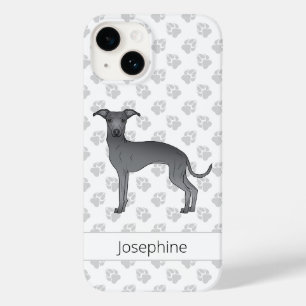 Blauer Italienischer Windhund süßer Hund mit indiv Case-Mate iPhone 14 Hülle