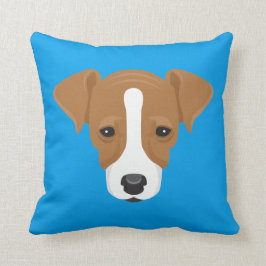 Blauer Jack-Russell-Terrier Kissen