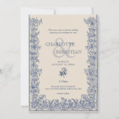 Blauer Jahrgang Einladung (Vorderseite)