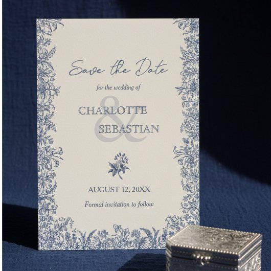 Blauer Jahrgang Save The Date