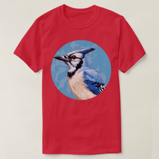 Blauer Jay 5 T-Shirt (Design vorne)