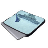 Blauer Jay Winter Füttre schmerzhaft Laptopschutzhülle (Vorne Knopf)