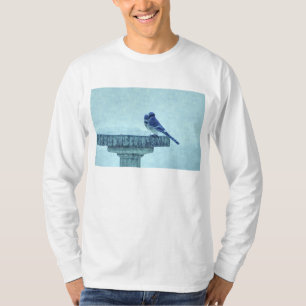 Blauer Jay Winter Füttre schmerzhaft T-Shirt