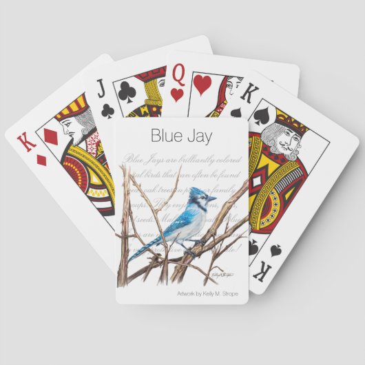 Blauer Jay-Wort-Kunst-Vogel-Spielkarten Spielkarten (Rückseite)