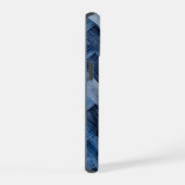 Blauer Jeans-Patch iPhone 15 Hülle (Rechte Seite)