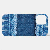 Blauer Jeans Stoff Textur Case-Mate iPhone Hülle (Rückseite (Horizontal))