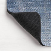 Blauer Jeans Stoff Textur Mousepad (Ecke)