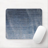 Blauer Jeans Stoff Textur Mousepad (Mit Mouse)